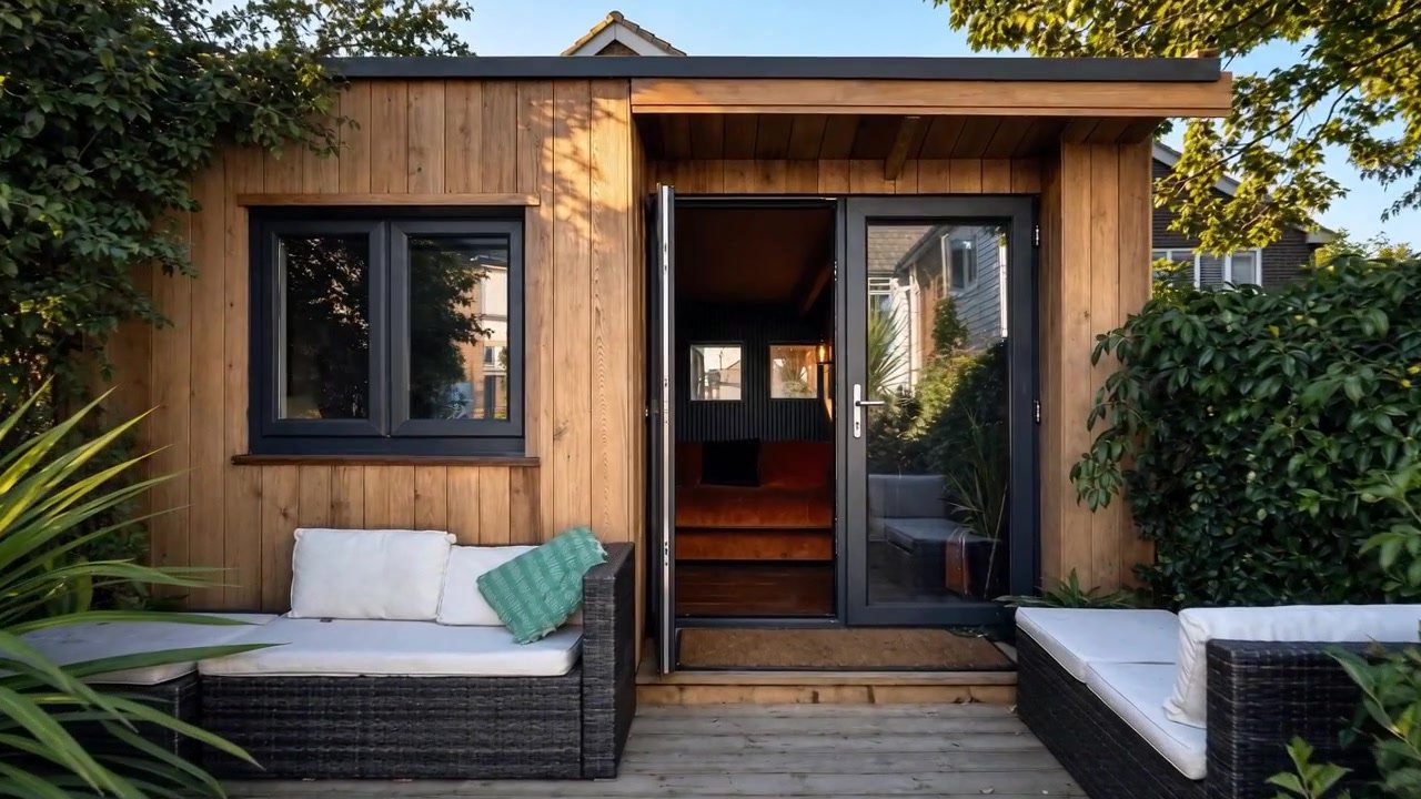A completed AirRooms garden room build in Whitstable, Kent.
